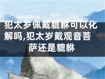 犯太岁佩戴貔貅可以化解吗,犯太岁戴观音菩萨还是貔貅