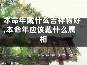 本命年戴什么吉祥物好,本命年应该戴什么属相