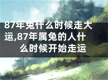 87年兔什么时候走大运,87年属兔的人什么时候开始走运