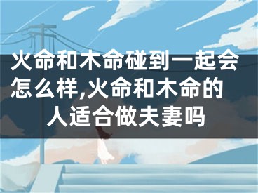 火命和木命碰到一起会怎么样,火命和木命的人适合做夫妻吗