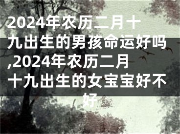 2024年农历二月十九出生的男孩命运好吗,2024年农历二月十九出生的女宝宝好不好