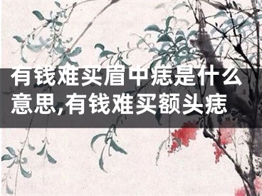 有钱难买眉中痣是什么意思,有钱难买额头痣