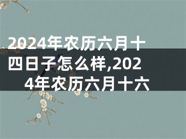 2024年农历六月十四日子怎么样,2024年农历六月十六