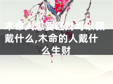 木命人想要旺财可以佩戴什么,木命的人戴什么生财
