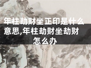 年柱劫财坐正印是什么意思,年柱劫财坐劫财怎么办
