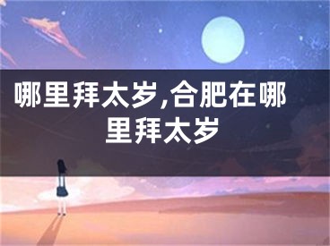 哪里拜太岁,合肥在哪里拜太岁
