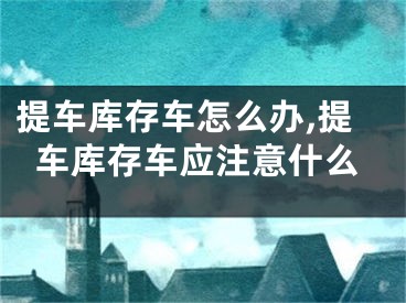 提车库存车怎么办,提车库存车应注意什么