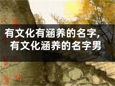 有文化有涵养的名字,有文化涵养的名字男