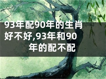 93年配90年的生肖好不好,93年和90年的配不配