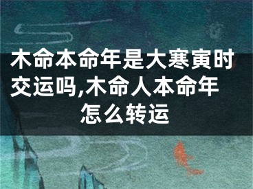 木命本命年是大寒寅时交运吗,木命人本命年怎么转运