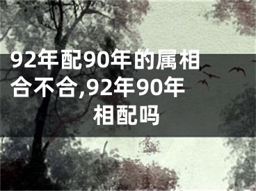 92年配90年的属相合不合,92年90年相配吗