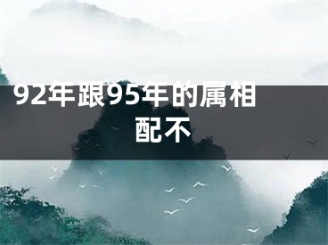 92年跟95年的属相配不