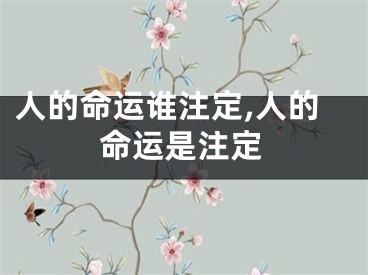 人的命运谁注定,人的命运是注定
