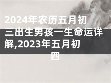 2024年农历五月初三出生男孩一生命运详解,2023年五月初四