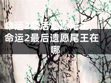 命运2最后遗愿尾王,命运2最后遗愿尾王在哪