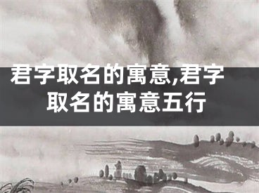 君字取名的寓意,君字取名的寓意五行