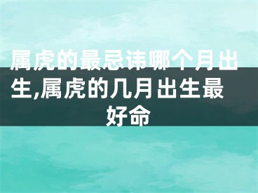 属虎的最忌讳哪个月出生,属虎的几月出生最好命