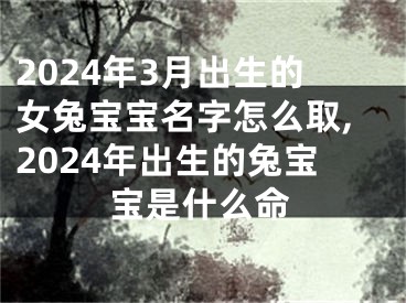 2024年3月出生的女兔宝宝名字怎么取,2024年出生的兔宝宝是什么命