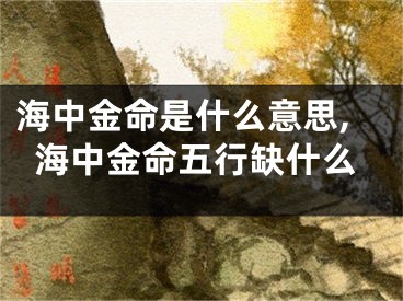 海中金命是什么意思,海中金命五行缺什么
