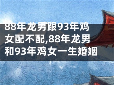 88年龙男跟93年鸡女配不配,88年龙男和93年鸡女一生婚姻