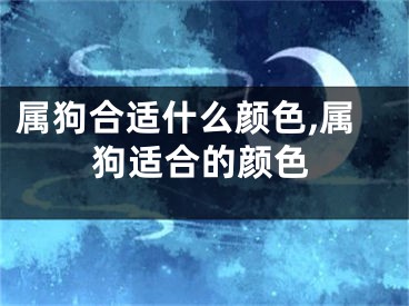 属狗合适什么颜色,属狗适合的颜色