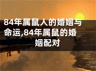 84年属鼠人的婚姻与命运,84年属鼠的婚姻配对