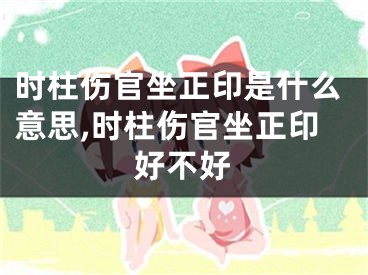 时柱伤官坐正印是什么意思,时柱伤官坐正印好不好
