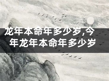 龙年本命年多少岁,今年龙年本命年多少岁