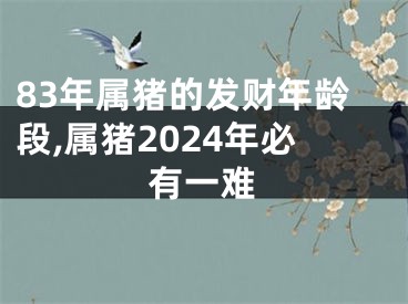 83年属猪的发财年龄段,属猪2024年必有一难
