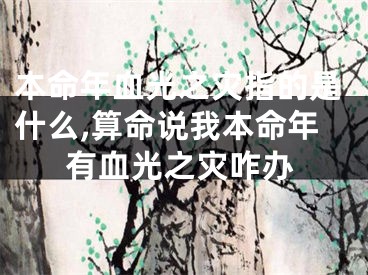 本命年血光之灾指的是什么,算命说我本命年有血光之灾咋办