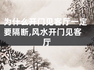 为什么开门见客厅一定要隔断,风水开门见客厅