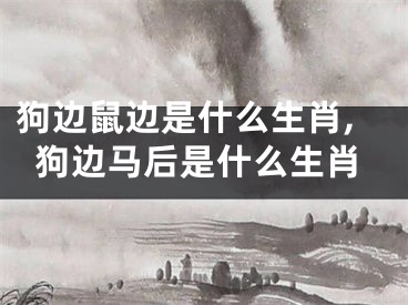 狗边鼠边是什么生肖,狗边马后是什么生肖