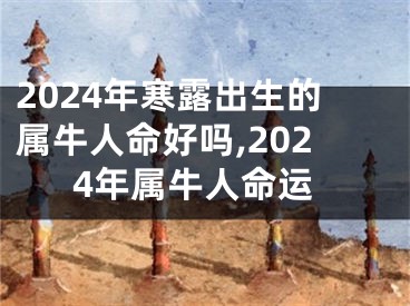 2024年寒露出生的属牛人命好吗,2024年属牛人命运