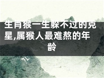 生肖猴一生躲不过的克星,属猴人最难熬的年龄