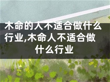 木命的人不适合做什么行业,木命人不适合做什么行业