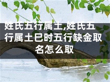 姓氏五行属土,姓氏五行属土巳时五行缺金取名怎么取