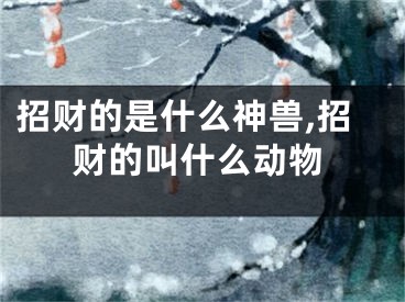 招财的是什么神兽,招财的叫什么动物