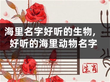 海里名字好听的生物,好听的海里动物名字