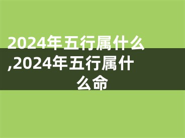 2024年五行属什么,2024年五行属什么命