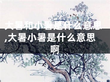 大暑和小暑是什么意思,大暑小暑是什么意思啊