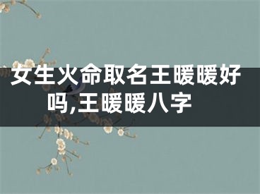 女生火命取名王暖暖好吗,王暖暖八字