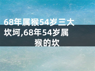 68年属猴54岁三大坎坷,68年54岁属猴的坎
