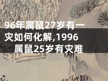 96年属鼠27岁有一灾如何化解,1996属鼠25岁有灾难