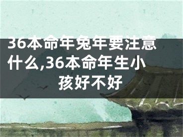 36本命年兔年要注意什么,36本命年生小孩好不好