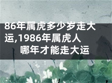86年属虎多少岁走大运,1986年属虎人哪年才能走大运