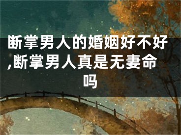 断掌男人的婚姻好不好,断掌男人真是无妻命吗