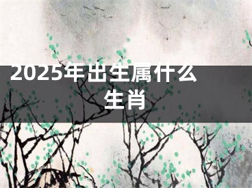 2025年出生属什么生肖