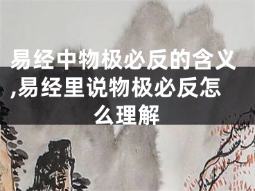 易经中物极必反的含义,易经里说物极必反怎么理解