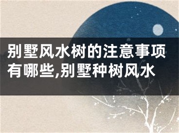 别墅风水树的注意事项有哪些,别墅种树风水