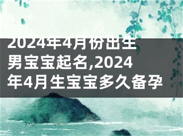2024年4月份出生男宝宝起名,2024年4月生宝宝多久备孕